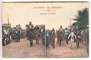 CPA LE PLESSIS ROBINSON 92 - COURSE A ANES DONKEY DEPART & ARRIVEE 1905 ~B04 - Imagen 1 de 2