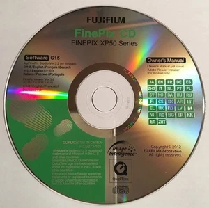 CD de software para cámara digital Fujifilm FinePix serie XP50 - Imagen 1 de 1