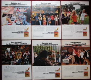 Lot of 6 Diff CAMEL Cigarettes Tobacco Print Ads ~ Can You Spot the Camel Smoker - Picture 1 of 7