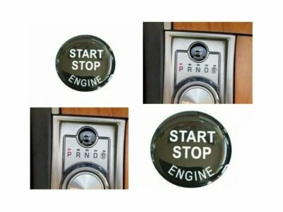SANS MARQUE/POUR JAGUAR Start Stop Engine Moteur Bouton Housse Noir 3D Autocollant Pour Jaguar XF