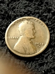 1913 D Lincoln Wheat Cent Misaligned Die Missing L Liberty - Picture 1 of 5
