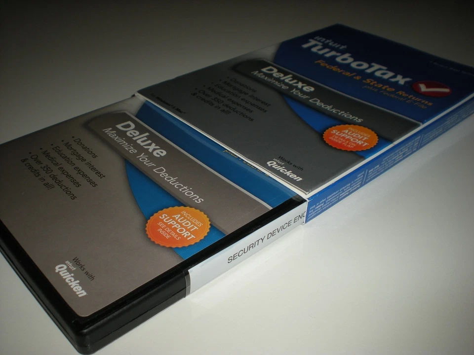 Turbotax 2013 Deluxe. Federal & State + Federal E-file. Ugly new sealed box. - Image 1 of 4