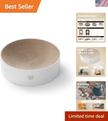 Spacious Cat Scratcher Bowl with Ergonomic Design - Reversible Comfort for Cats - Image 1 of 4