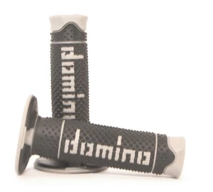Empuñaduras Domino A260 Full Diamond dos colores Motocross MX negro y gris - Imagen 1 de 1