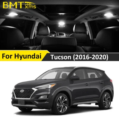 Kit de paquete de iluminación LED interior 11 bombillas blancas para Hyundai Tucson 2016-2021 Foto 1 de 4