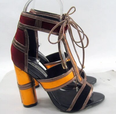 Cape Robbin multi 4.5"block High Heel peep toe ankle strap Shoes WOMEN Size  6 - Image 1 of 4