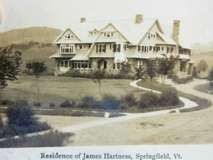 1910 POSTMARKED SPRINGFIELD VERMONT PHOTO POSTCARD & ONE CENT FRANKLIN STAMP - Picture 1 of 12