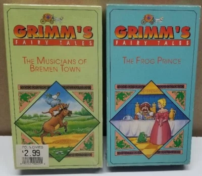 Lot of 2 VHS Grimms Fairy Tales-(NEW)Musicians Of Bremen Town / The Frog Prince - Image 1 of 3