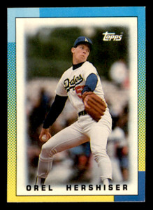 1990 Topps Major League Leaders Minis Orel Hershiser    #58 Dodgers