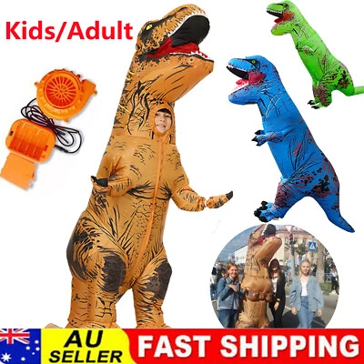 Inflatable Dinosaur Costume Kids Adult Jurassic World Park Trex T-Rex Blow NEW - image 1 of 4
