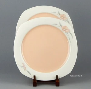 Nikko, Quadrille PEACHGLOW, Set/s of 2 Dinner Plates, EXCELLENT Condition! - Picture 1 of 3