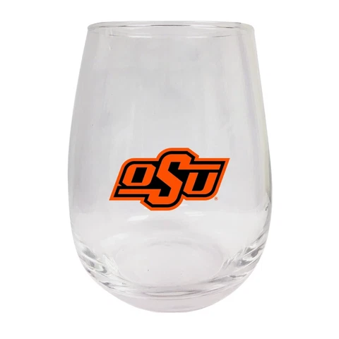 Oklahoma State Cowboys 9 Oz Stemless Wine Glass Cover