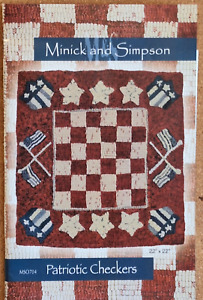 Minick and Simpson Rug Hooking Pattern - PATRIOTIC CHECKERS