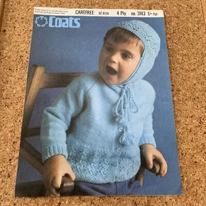 Coats Vintage Knitting Pattern. Child’s Cardigan/Hat - Picture 1 of 5