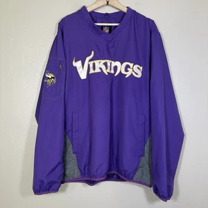 Chaqueta Pullover Para Hombre Minnesota Vikings Grande L Equipo NFL Ropa Púrpura Gris - Imagen 1 de 8