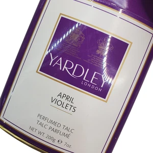 Yardley London April Violets Talc Perfume 7oz w HRH Queen Seal & King Wales - Picture 1 of 24