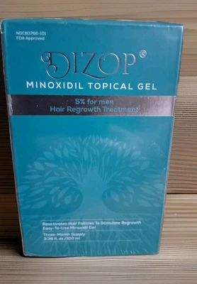 Gel tópico Minoxidil 5% para hombres - Dizop 3,38 OZ  Crecimiento del cabello Exp. 22/01/2026 Foto 1 de 4