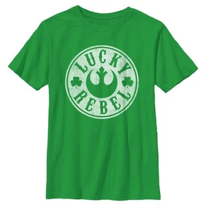 Boy's Star Wars Distressed Lucky Rebel Badge T-Shirt - Picture 1 of 4
