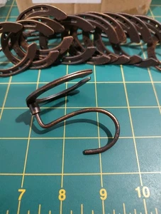 12 - Ganchos de cortina de ducha rústicos para zapatos de caballo cobre antiguo oscuro - Imagen 1 de 4
