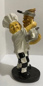 FRENCH CHEF CARRYING POTS & PANS , 13" TALL - Picture 1 of 1