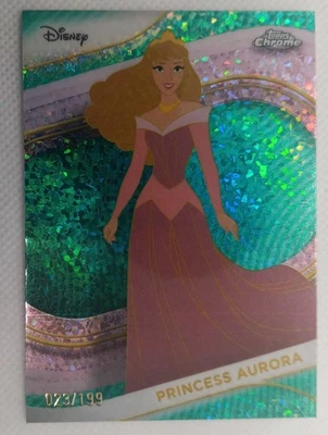 2025 Topps Chrome Disney Princess Aurora Teal Parallel /199 #120 Sleeping Beauty - Image 1 of 2