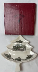 Piatto/piatto diviso albero di Natale Friendly Village Johnson Bros England 14,5" - Foto 1 di 4