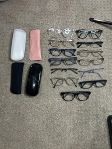Bundle Of 13 Eye Glasses With 4 Cases - Picture 1 of 3