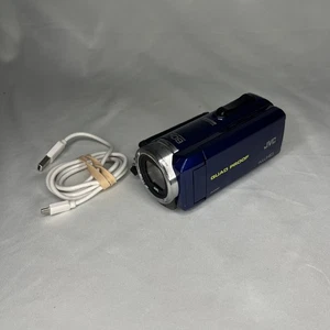 JVC HD Everio GZ-R10AU Quad Proof Digital Camcorder Blue Tested & Working - Picture 1 of 9