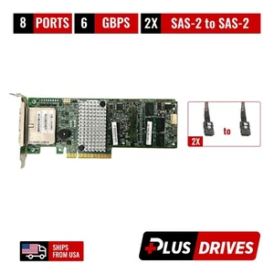 LSI 9286CV-8eCC 8 Port 6Gbps SAS Controller Card w/ 1GB Cachevault and 2x Cables - Picture 1 of 5
