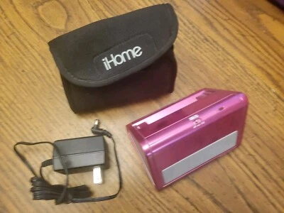 Sistema de altavoces portátiles estéreo rosa iHOME Foto 1 de 4