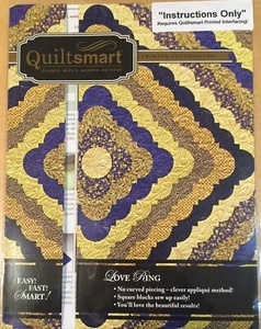 QUILTSMART INSTRUCTIONS BOOKLET FOR LOVE RING EASY AND FAST - Picture 1 of 3