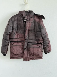 DKNY Youth Quilted Puffer Jacket Fleece Lining Snap Full Zip Size M Hoodie (5) - Picture 1 of 6