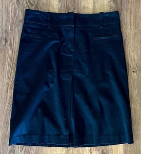 Zara Basic Damen schwarz Bleistiftrock Frontschlitz Faux Taschen Größe Medium gebraucht, in einwandfreiem Zustand - Bild 1 von 9