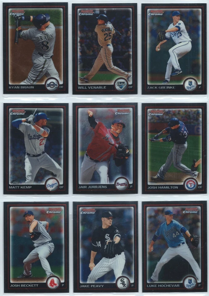 2010 Bowman Chrome Baseball Base Card You Pick the Player Finish Your Set 1-110 - Image 1 of 1