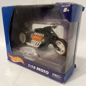 Hot Wheels Ferenzo 1:18 Moto Black Orange White G2879 2003 Metal Collection