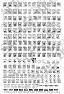 SCALELIKE INDUSTRIES N-ROADWAY SIGNS 1 (NRS-1) PRINTED ON PLASTIC FACTORY NEW - Picture 1 of 1