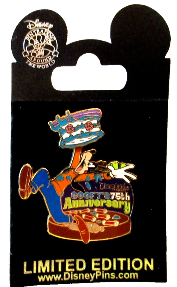 DLR 2007 CELEBRATE GOOFY'S 75TH ANNIVERSARY TWO TIER CAKE PIN - LE 1000  #53851 - Image 1 of 2