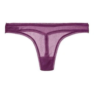 OnGossamer 3512 Purple Velvet Nylon Gossamer Mesh Hip G Thong - S/M - Picture 1 of 7
