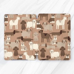 Beige Dogs Kawaii Animal Cute Case For iPad 10.2 Air 3 4 5 Pro 9.7 11 12.9 Mini - Picture 1 of 6