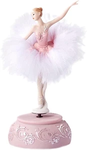 Figura de resina de bailarina giratoria, caja de música de cuerda para niña bailarina de 9,06" H, Home Be - Imagen 1 de 11