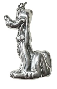 "Colgante hinchado Plutón 3D plata esterlina DLC Walt Disney vintage 2"" firmado a mano" - Imagen 1 de 7