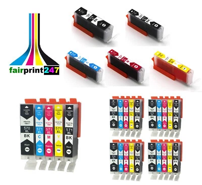 XXL-Patronen für Canon PIXMA TS5000 TS5050 TS5051 TS5052 TS5053 TS5055 - Bild 1 von 4