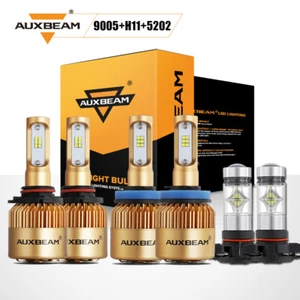 For Dodge Charger 2011 2012 2013 2014 AUXBEAM LED Headlight Hi/Lo + Fog Lights - Picture 1 of 12