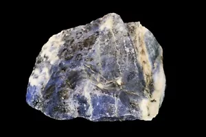 Chakra metafísico crudo de la garganta de sodalita azul 2 1/2" 4-7 OZ cristal curativo Reiki - Imagen 1 de 4