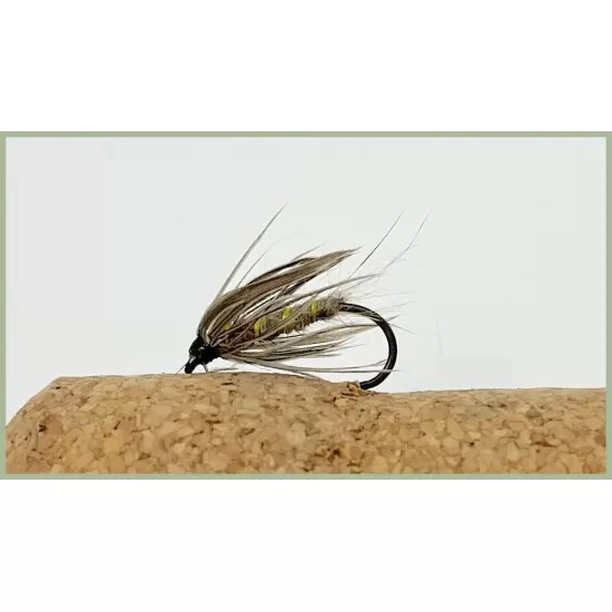 TROUTFLIES UK Widerhakenlose Wasserhenne Bloa Forellenfliegen, 6er Pack, Größenwahl, Nassfliegen Angeln