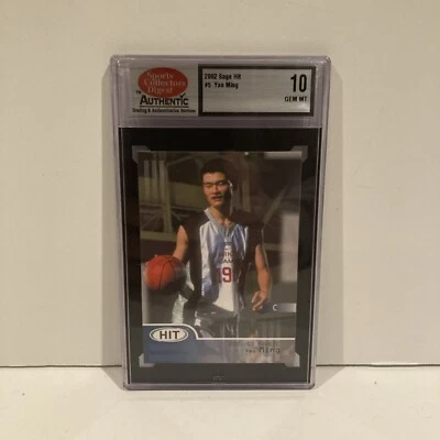 Tarjeta de novato Sage Hit Yao Ming 2002 #5 SCD Gem 10 Foto 1 de 2