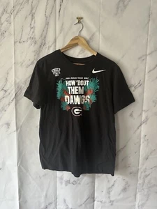 NIKE 2020 SUGAR BOWL UGA HOW BOUT THEM DAWGS T-SHIRT MENS MEDIUM  - Picture 1 of 6