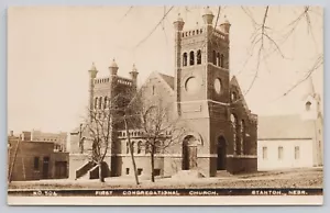 Vtg RPPC Post Card First Congregational Church, Stanton, Nebraska H417 - Picture 1 of 2