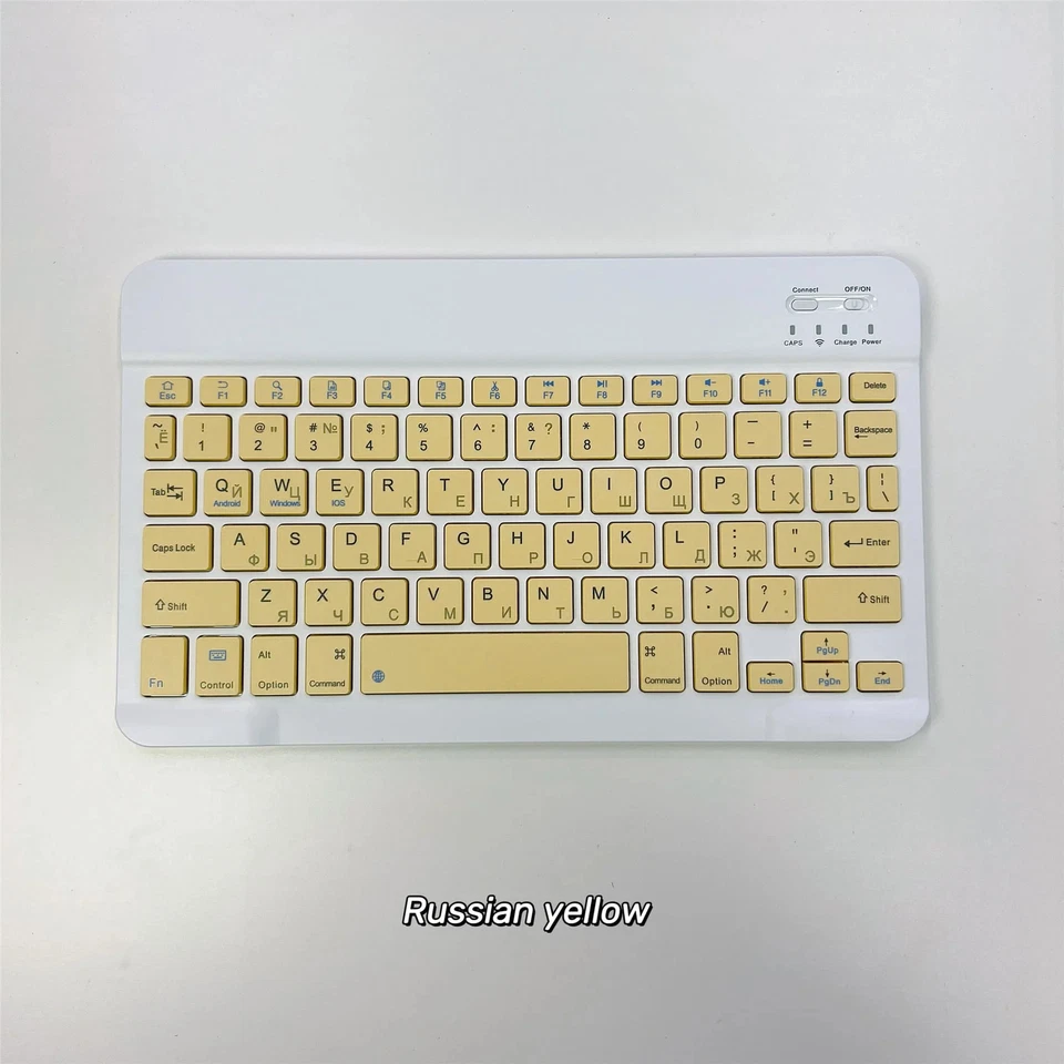 Russian Language Ultra-Thin Bluetooth Keyboard Rechargeable Silent Multi-Device - Image 1 of 4