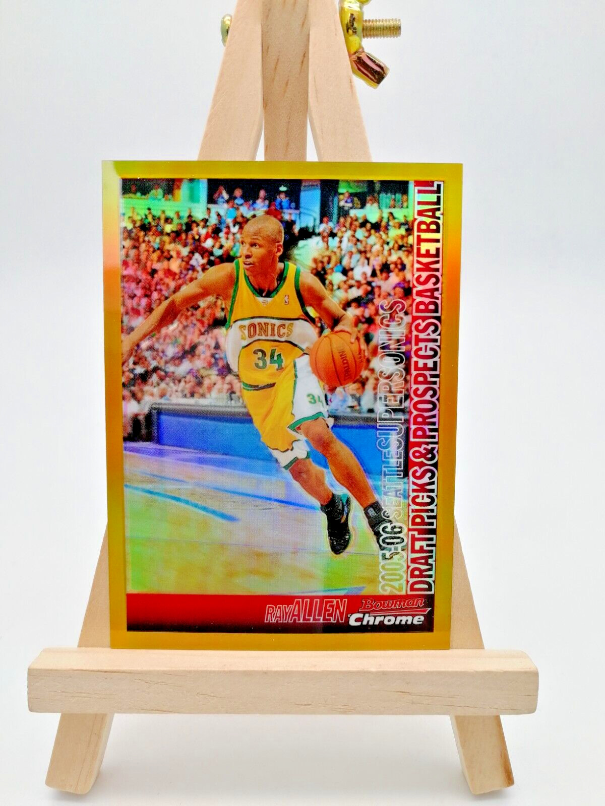 2005-06 Bowman Chrome Ray Allen DP & Prospects Gold Refractor 08/50 #60